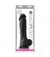 Чёрный фаллоимитатор на присоске ColourSoft  8  Soft Dildo - 23,5 см.