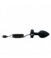 Черная анальная вибровтулка с кристаллом Vibrating Jewel Plug M/L - 10,5 см.