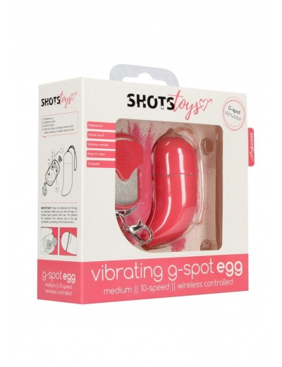 Розовое виброяйцо Vibrating G-spot Egg medium с пультом ДУ