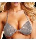 Бюстгальтер из серебристых кристаллов All Rhinestone Bra