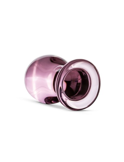 Розовая стеклянная пробка Glass Buttplug No.27 - 8,5 см.