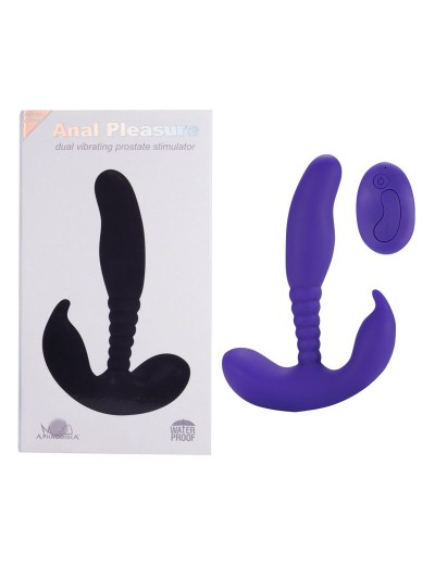 Фиолетовый стимулятор простаты Remote Control Anal Pleasure Vibrating Prostate Stimulator - 13,5 см.