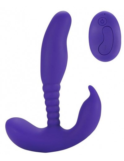 Фиолетовый стимулятор простаты Remote Control Anal Pleasure Vibrating Prostate Stimulator - 13,5 см.