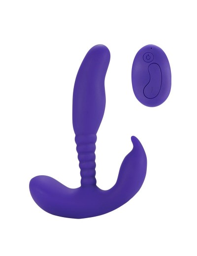 Фиолетовый стимулятор простаты Remote Control Anal Pleasure Vibrating Prostate Stimulator - 13,5 см.