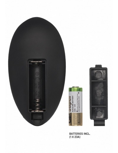 Черный анальный вибромассажер N 81 Rechargeable Remote Controlled Butt Plug - 14 см.