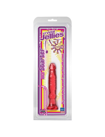 Розовый анальный стимулятор Crystal Jellies 6  Anal Starter - 11,9 см.