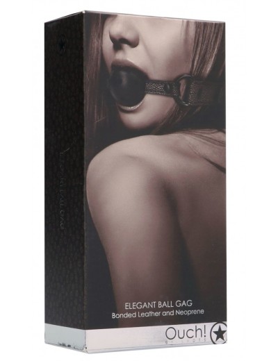 Серый кляп-шарик Elegant Ball Gag