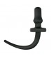 Черная анальная втулка Dog Tail Plug с хвостом