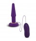 Фиолетовая анальная вибропробка APEX BUTT PLUG SMALL PURPLE - 14 см.