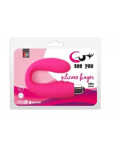 Розовый стимулятор G-точки и клитора SEE YOU 7-SPEED SILICONE FINGER