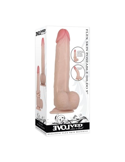 Фаллоимитатор с подвижной кожей Flexskin Poseable Dildo - 22,9 см.