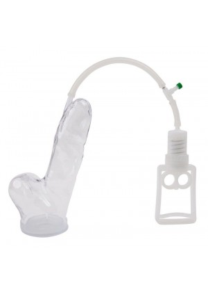 Реалистичная вакуумная помпа с насосом-поршнем Realistic Penis Pump Professional