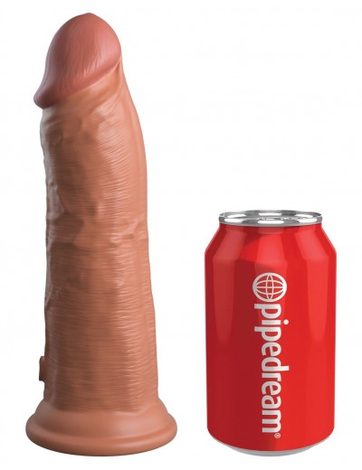 Кофейный фаллоимитатор 8  Silicone Dual Density Cock - 22,8 см.