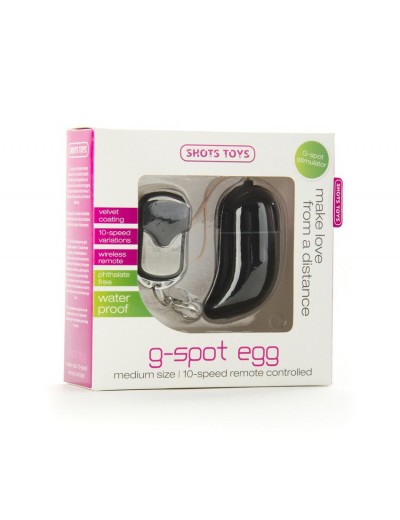 Чёрное радиоуправляемое виброяйцо Vibrating G-spot Egg medium