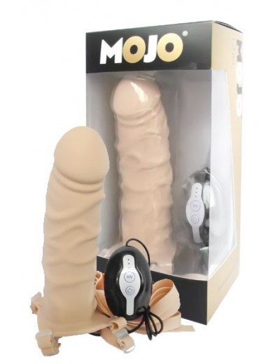 Поясной полый вибратор Mojo Throttle Vibrating Male Harness - 18 см.