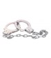 Наручники из металла с длинной цепочкой CHROME HANDCUFFS METAL HANDCUFFS W. KEY