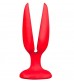 Красная пробка-бутон MENZSTUFF FLOWER BUTT PLUG 5INCH - 13,5 см.