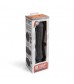 Черный вибратор-реалистик 8  Girthy Realistic Vibrator - 24,5 см.