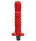 Красный многоскоростной силиконовый вибратор - 18 см.