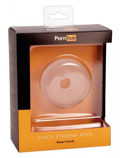 Прозрачное широкое эрекционное кольцо Thick Stamina Ring