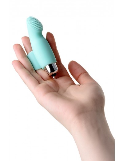 Мятная вибронасадка на палец для клиторальной стимуляции JOS BLISS - 9 см.