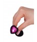 Черная силиконовая пробка с малиновым кристаллом - 7,3 см.