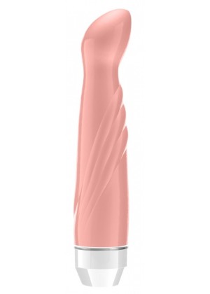 Розовый вибратор Livvy со скошенной головкой - 15,5 см.