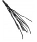Чёрная кожаная плетка Cat-O-Nine Tails - 46,4 см.