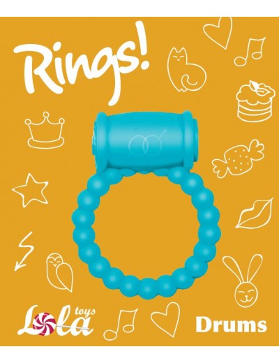 Голубое эрекционное кольцо Rings Drums