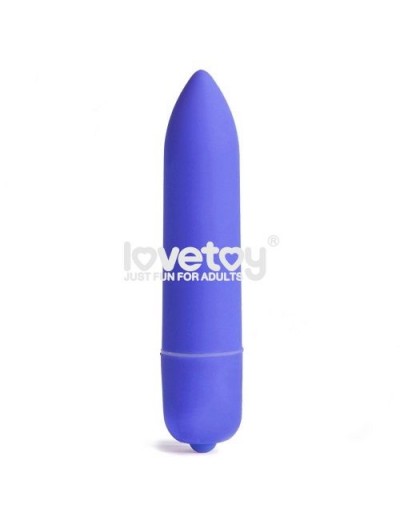 Синяя вибропуля X-Basic Long Bullet 10 speeds - 9 см.