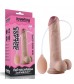 Телесный фаллоимитатор с имитацией эякуляции 9  Soft Ejaculation Cock With Ball - 22,9 см.