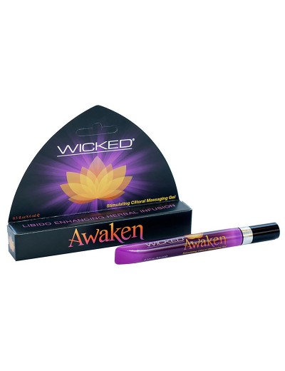 Возбуждающий массажный гель для клитора WICKED AWAKEN - 8,6 мл.