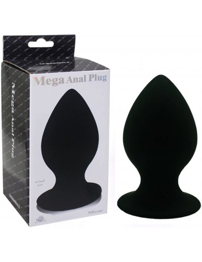 Черный виброплаг с выносным пультом Anal Plug XL - 11,4 см.