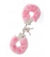 Металлические наручники с розовой меховой опушкой METAL HANDCUFF WITH PLUSH PINK