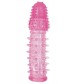 Закрытая насадка розового цвета с шипами и точками - 13,5 см.