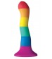 Радужный волнистый фаллоимитатор Colours Pride Edition 6  Wave Dildo - 19 см.