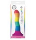 Радужный волнистый фаллоимитатор Colours Pride Edition 6  Wave Dildo - 19 см.