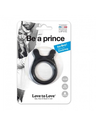 Черное эрекционное кольцо Be a Prince