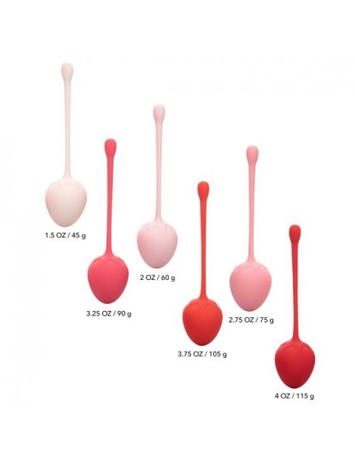 Набор из 6 вагинальных шариков-клубничек Kegel Training Set Strawberry