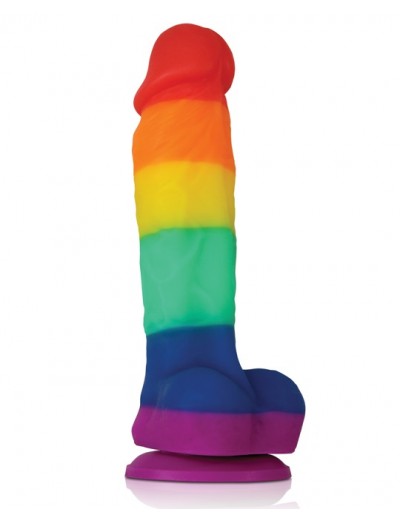 Радужный фаллоимитатор Colours Pride Edition 5  Dildo - 17,8 см.