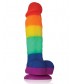 Радужный фаллоимитатор Colours Pride Edition 5  Dildo - 17,8 см.