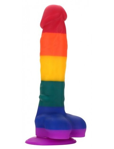 Разноцветный фаллоимитатор-реалистик COLOURFUL DILDO - 21,5 см.