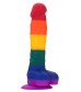 Разноцветный фаллоимитатор-реалистик COLOURFUL DILDO - 21,5 см.