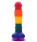 Разноцветный фаллоимитатор-реалистик COLOURFUL DILDO - 21,5 см.