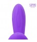 Фиолетовый изогнутый вибромассажер двойного действия - 18 см.