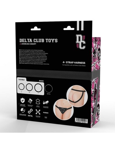 Классические трусики для насадок с фиксацией кольцом Deltaclub Harness Universal
