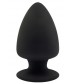 Черная анальная пробка PREMIUM SILICONE PLUG L - 13 см.