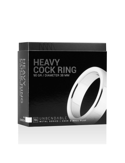 Серебристое эрекционное кольцо Heavy Cock Ring Size S