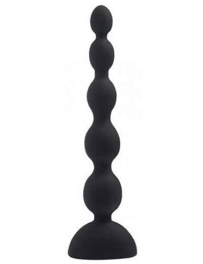 Черный анальный вибростимулятор Anal Beads L - 21,5 см.