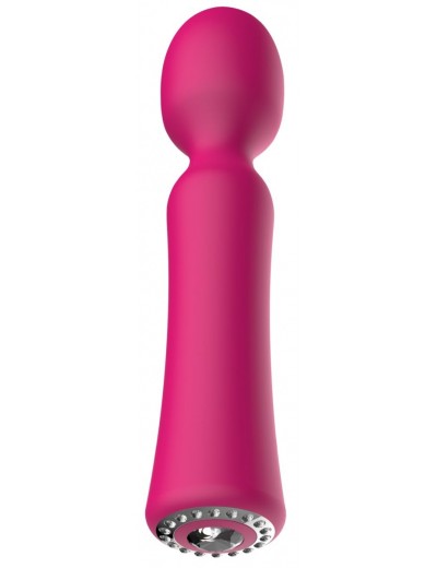 Розовый универсальный массажер Wand Pearl - 20 см.